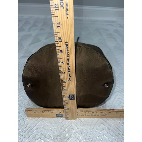 Prada Brown Nylon Drawstring Bucket Bag Authentic , Dust Bag Authenticity Card main image 4